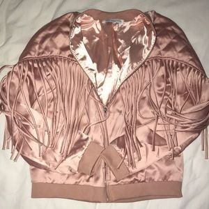 Satin Fringe Jacket